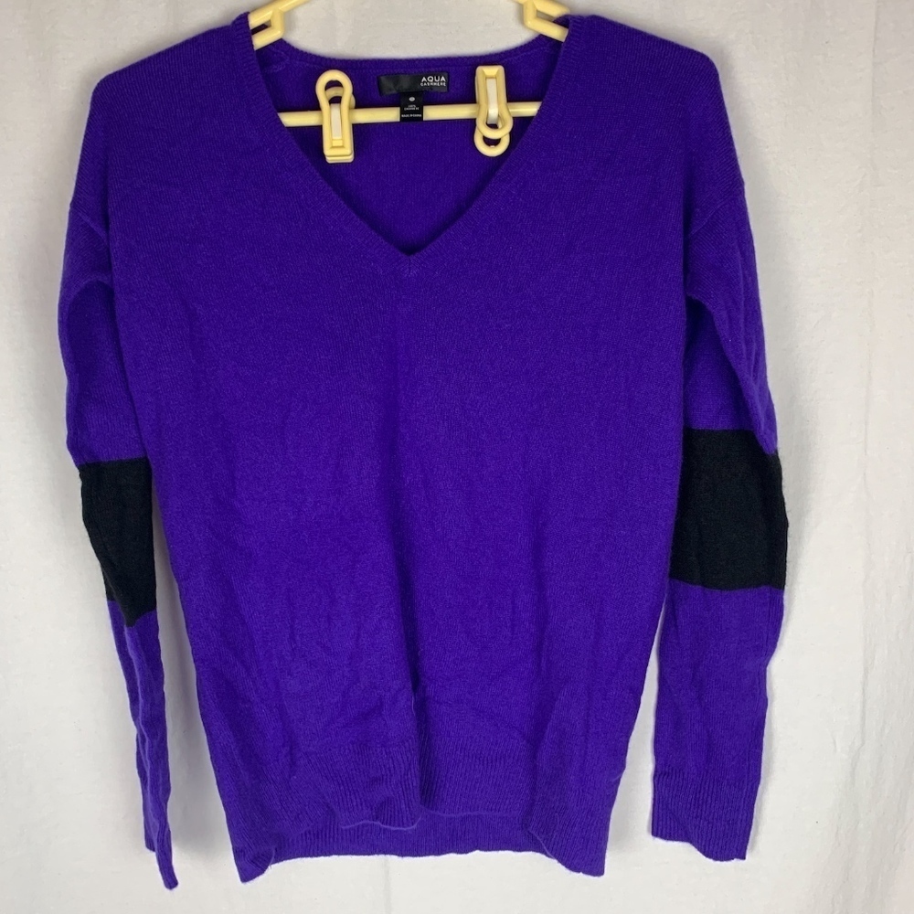 Aqua Cashmere Purple Sweater